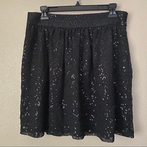 Cynthia Cynthia Rowley Black Sequin Mini Skirt 8 - Picture 3 of 10